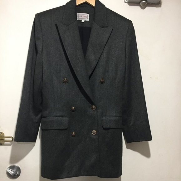 VINTAGE LOUBEN DOUBLE BREAST WOOL JACKETS SIZE 6 - Picture 4 of 11